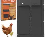 2022new Automatic Chicken Coop Door Full Aluminum Door Light Sensing Chicken Coop Door Timer Control Coop Door Multi-modes Automatic Chicken Door 9101322486730 9101322486730