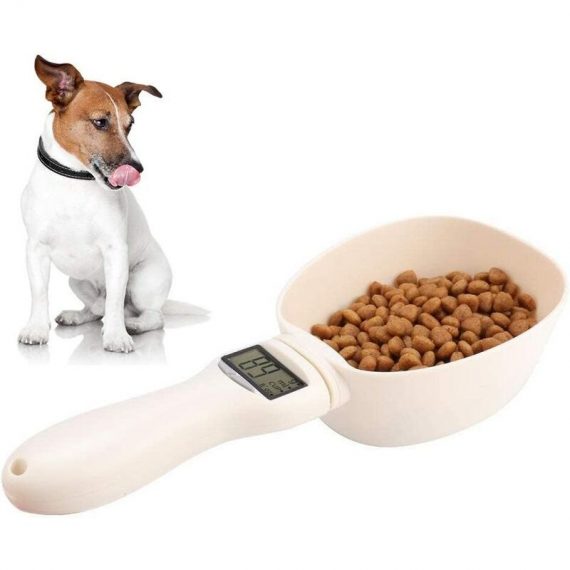 Dog Measuring Spoon, Weighing Spoon with lcd Display for Dog Cat Rabbit Birds Kibble Food MNX010427A1026F 9465851325565