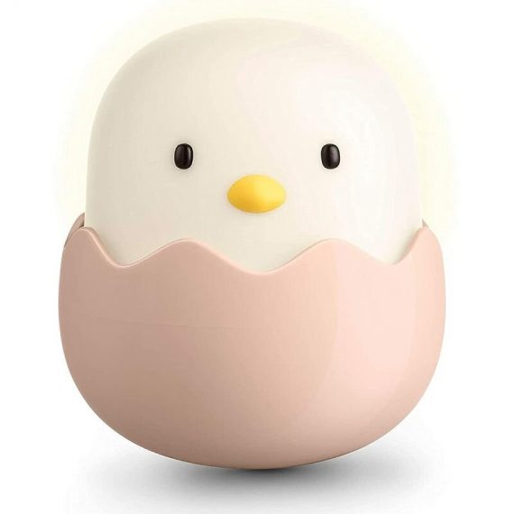 Kids Night Light - Baby Chick Chicken Night Light - USB Rechargeable LED Silicone Lamp with Touch Control Nce-19272 6931903024562