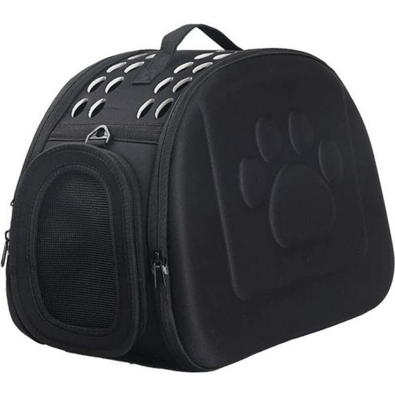 Dog Carrier Bag Rabbit Breathable Dismountable Washable Foldable Oxford (Black) - Litzee LI004743 9116323647554