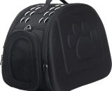 Breathable Foldable Washable Oxford Dog Cat Rabbit Carry Bag (Black) - Litzee LIA04873 9471665681711