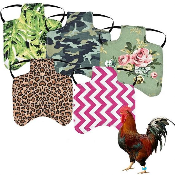 5 pcs Chicken Saddle Hen Apron ,Standard Hen saddles with Wing Protectors,Hen Apron with Jacket Straps Poultry Protector Apron Suit for Small, Medium BETGB013666 9085686248367