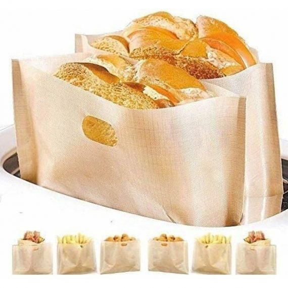 Non-stick toaster bag, easy-care, reusable and heat-resistant, for pastries Pizza pieces grilled cheese sandwiches Chicken nuggets & toast & 9 pieces) Mano-ZQUK-3807 6273996058827