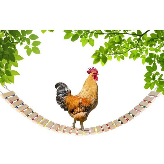 15 * 118cm Chicken coop toy chicken coop for natural wood hens scale chicken swing perch for birds, poultry, rooster, chicks Mano-ZQUKKF-0383 6273996114127