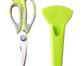 Kitchen Scissors - Heavy Duty Utility Come Apart Kitchen Shears for Chicken, Meat, Food, Vegetables - 9.6 Inch Long - Grey and Green HandleKitchen MA-JBEN-2209013-519 6474995455727