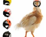 4pcs Chicken Helmet, Bird Safety Helmet, Pet Adjustable Chicken Head Protection Chicken PYP-15966 6286540825448