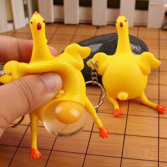 1pcs Funny Gadgets Novelty Antistress Squeeze Chicken Laying Egg Chicken Toys Keyring Surprise Squishy Kids Toys for Halloween JMS-11948 2401429956837