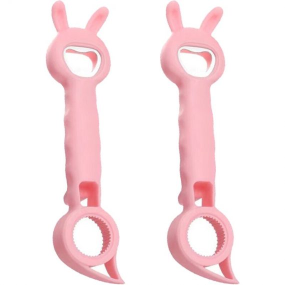 Creative four-in-one multi-purpose rabbit bottle opener beverage can opener rabbit can opener pink HYGL03575 6927193820953