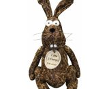 Homescapes - Faux Leather Animal Rabbit Door Stopper - Brown AC1161 5055967424692