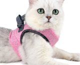 Cat Harness and Leash Ultra-light Kitten Collar Soft and Comfortable Cat Walking Jacket Running Leak-Proof Suitable for Puppy Rabbits (Pink, S) YGF02327 9019936528312