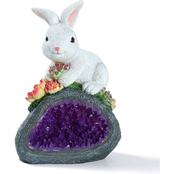 Betterlifegb - Decorative Animal For Garden Rabbit Solar Light Statue Animals BETGB007950 9088659327267