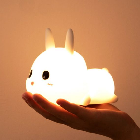 Night Light Kids, 7 Colors usb Rechargeable Touch Changing Rabbit Kids Night Light with Remote, Adjustable Brightness Bedroom Bunny Baby Night Light PERGB011158 9784267154652