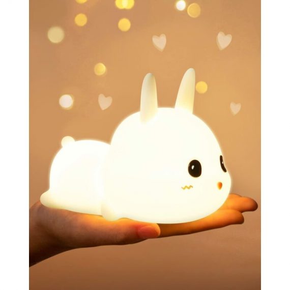 Baby Rechargeable Night Light, 7 Color Rabbit Baby Night Light, Baby Remote Control, Adjustable Brightness Baby Kid Night Light, Baby Gift Rabbit YBD028718WJY 9126316672142