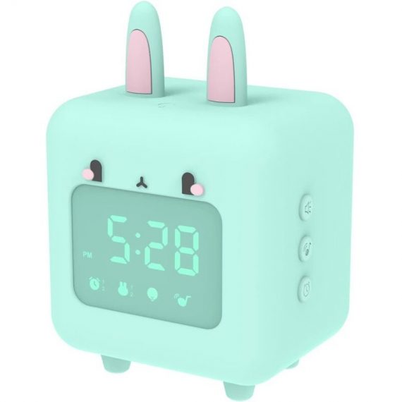 Children's Alarm Clock Rabbit, LED Digital Lamp Alarm Clock Night Light Girl Boys Day Night Child Adjustable Volume Snooze Alarm Clock, Gift for Kids SZUK-2227 4391570293289