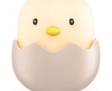 Led Kids Night Light, Baby Night Light Eggshell Chicken Emotion Night Light usb Rechargeable Silicone Night Light Bedside Lamp with Touch Control for Y0001-UK1-K0045-220722-014 8701080792435