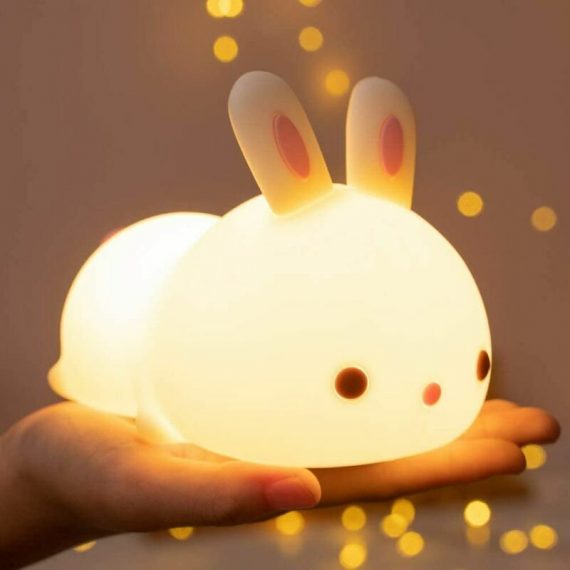 Baby Night Light, Rabbit Kids Night Light, Touch Bedside Lamp, Miffy usb Rechargeable led Night Light, Portable Silicone Night Light for Girls, Boys SZ-27388