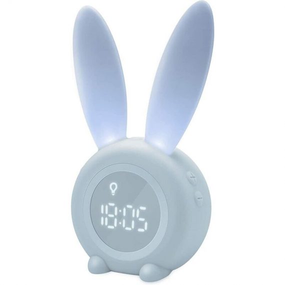 Cute Rabbit Shaped Induction Morning Alarm Clock, Intelligent Automatic Breathing Light Adjustment, Automatic Time/Date/Temperature Display, Voice MM-OSUK-8585 9477929954416