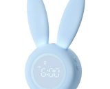Aougo - Children's Alarm Clock Cute Rabbit Night Light for Girls Alarm Clock Light Alarm Clock Snooze Function Magnet Installation Timer Pink Rabbit pxp1852 6429032755421