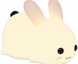 Rechargeable LED rabbit night light - Portable silicone LED lamp with dimmer and color change - Baby child bedroom night light BRU-1845 3442935822475