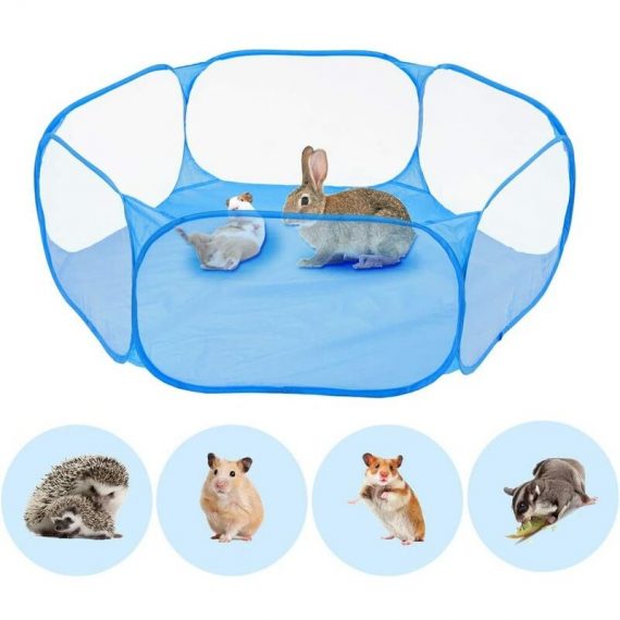 Pen game foldable portable small animals with bag storage, breathable tent cage exercise fence for animals India, rabbits, hamster, chinchillas, BETGB012498 9085686287229